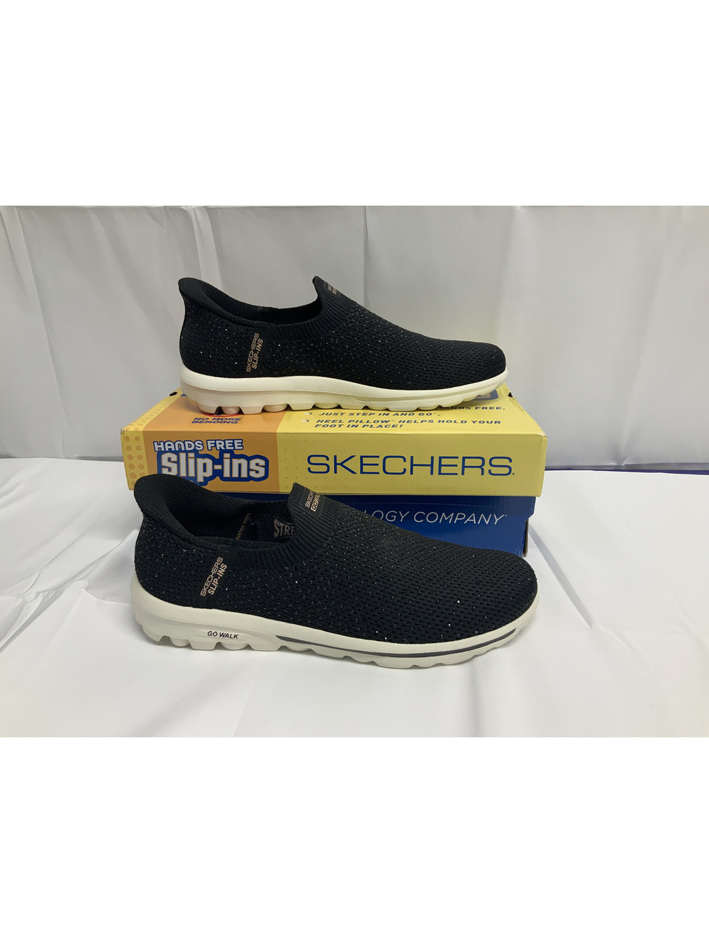SKECHERS GO WALK SLIP-INS  RHINESTONE SHOE-size 9.5